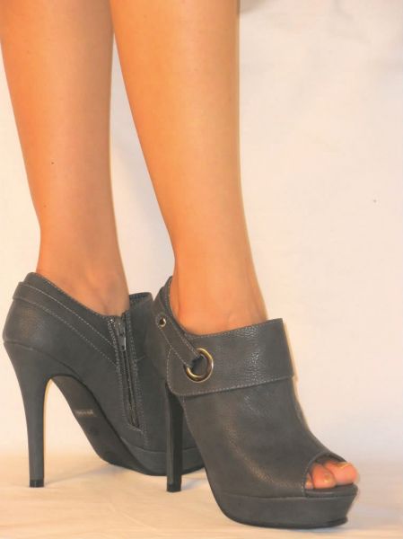 SEXY Ankle PeepToe Bootie Heel Pump Plataforma