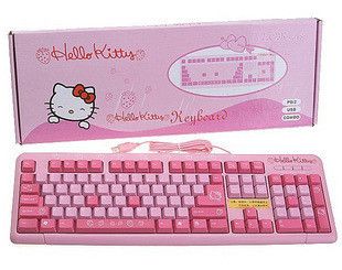 NOVO BONITO OLÁ KITTY USB TECLADO DE COMPUTADOR PADRÃO PC