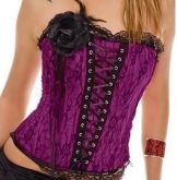 Sexy espartilho Bustier pink com preto