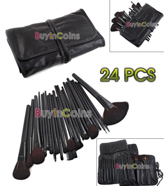 Kit 24 pinceis preto