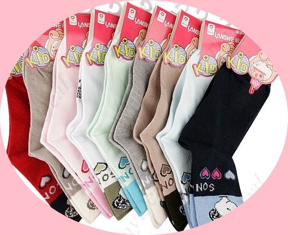 9 Paris Lanswe Crianças Marca Kid Socks Tecido confortável C