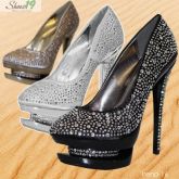 Sapato Luxo Com Cristais Swarovski